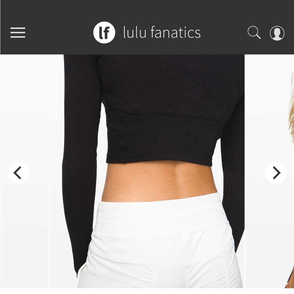Lululemon Black LA Better Best Long Sleeve Crop Cropped Keyhole Cut Out Size 10 - Picture 8 of 16